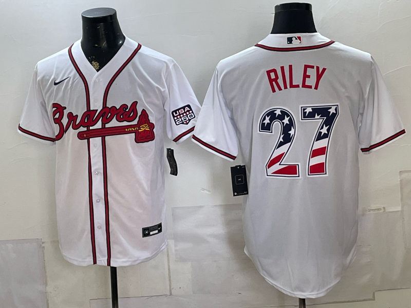 Men Atlanta Braves #27 Riley white Nike 2026 Jersey 0716001